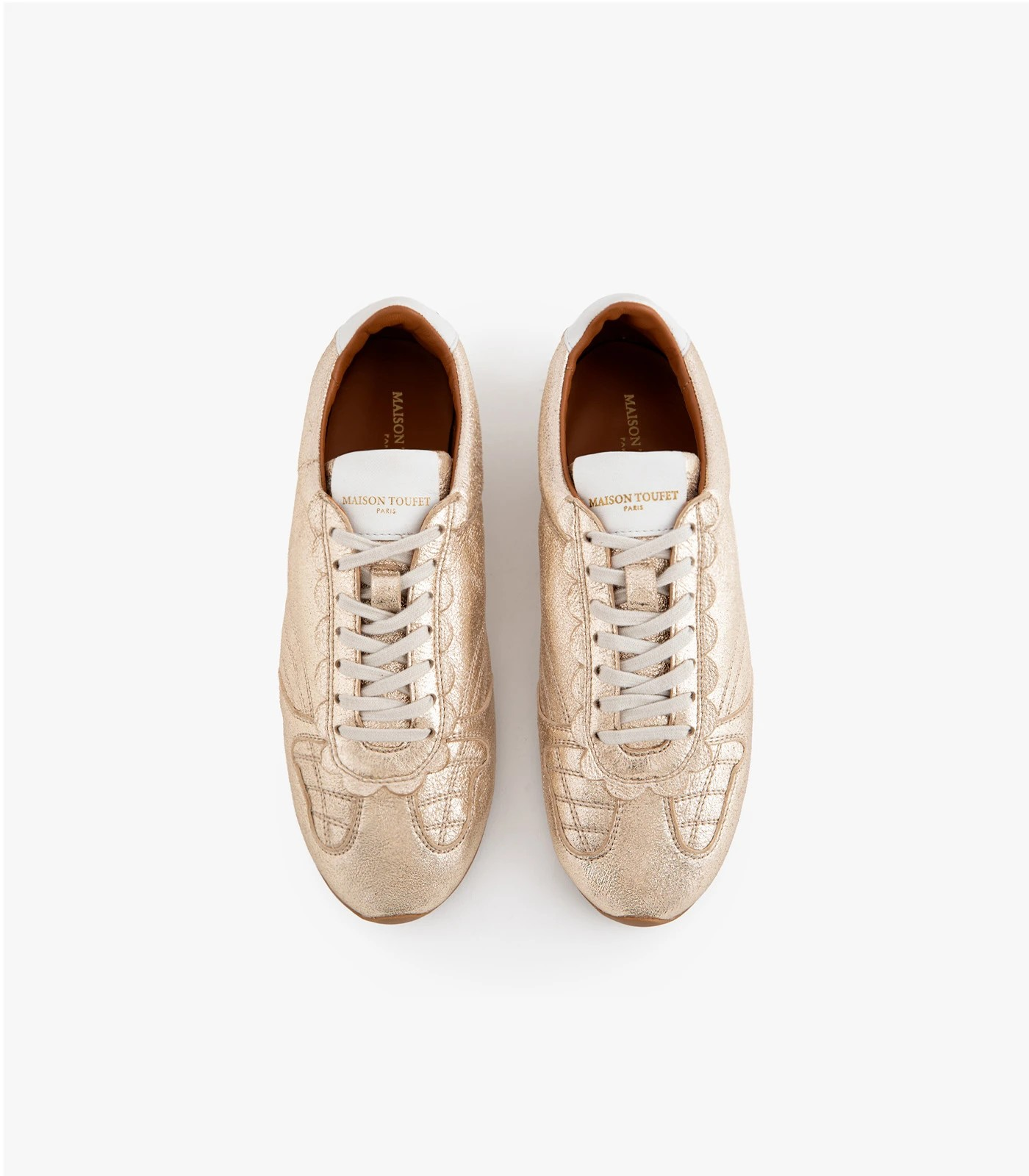 JULIETTE - CUIR PAILLETÉ DORÉ CLAIR