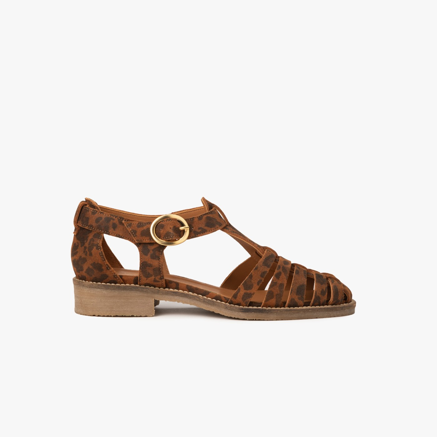 SUZANNE - CUIR VELOURS LEOPARD