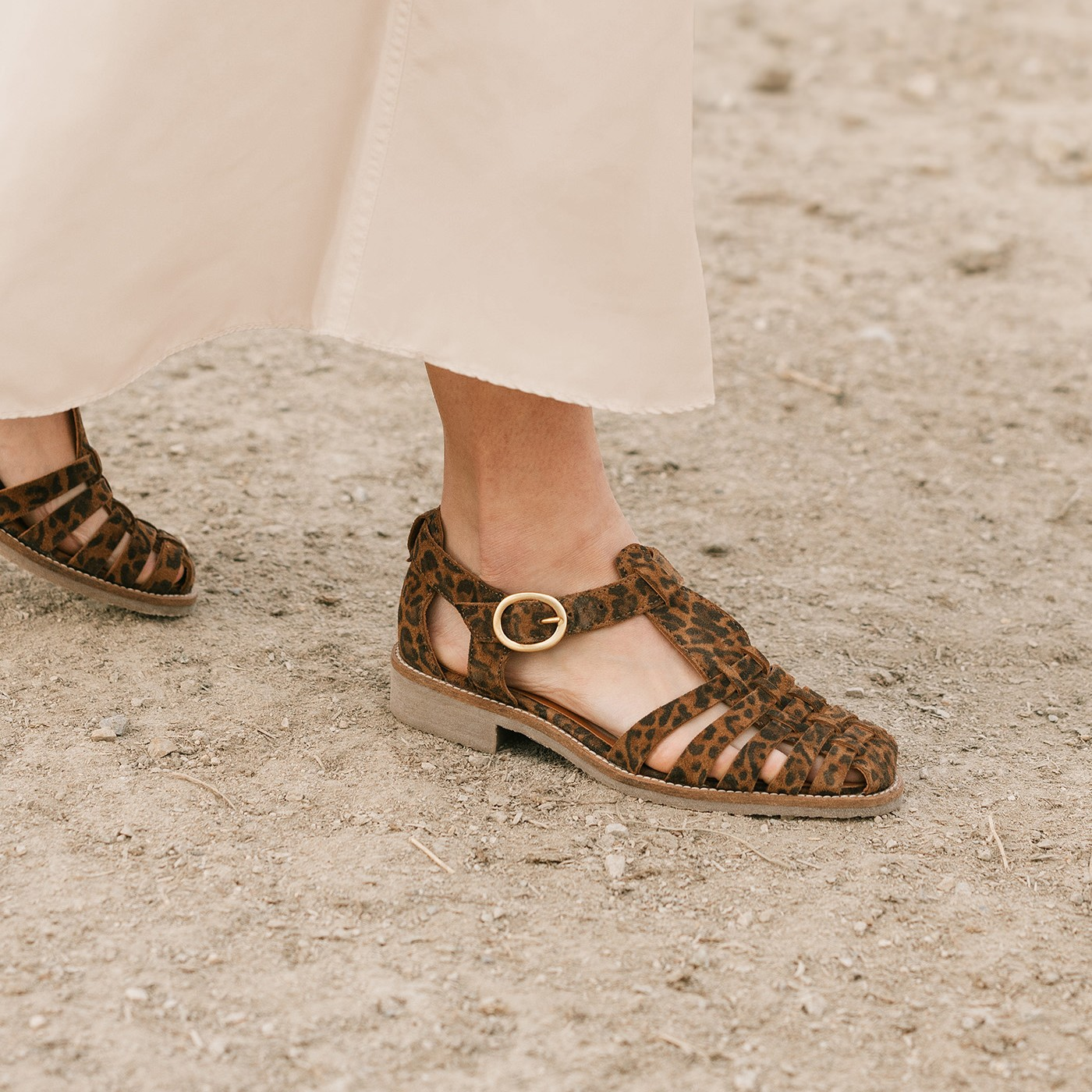 SUZANNE - CUIR VELOURS LEOPARD