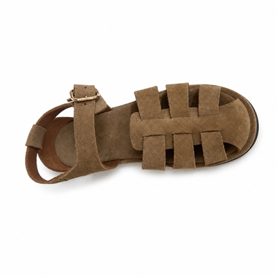 JENNY - CUIR VELOURS TAUPE