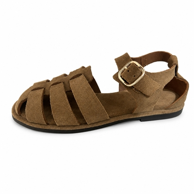 JENNY - CUIR VELOURS TAUPE