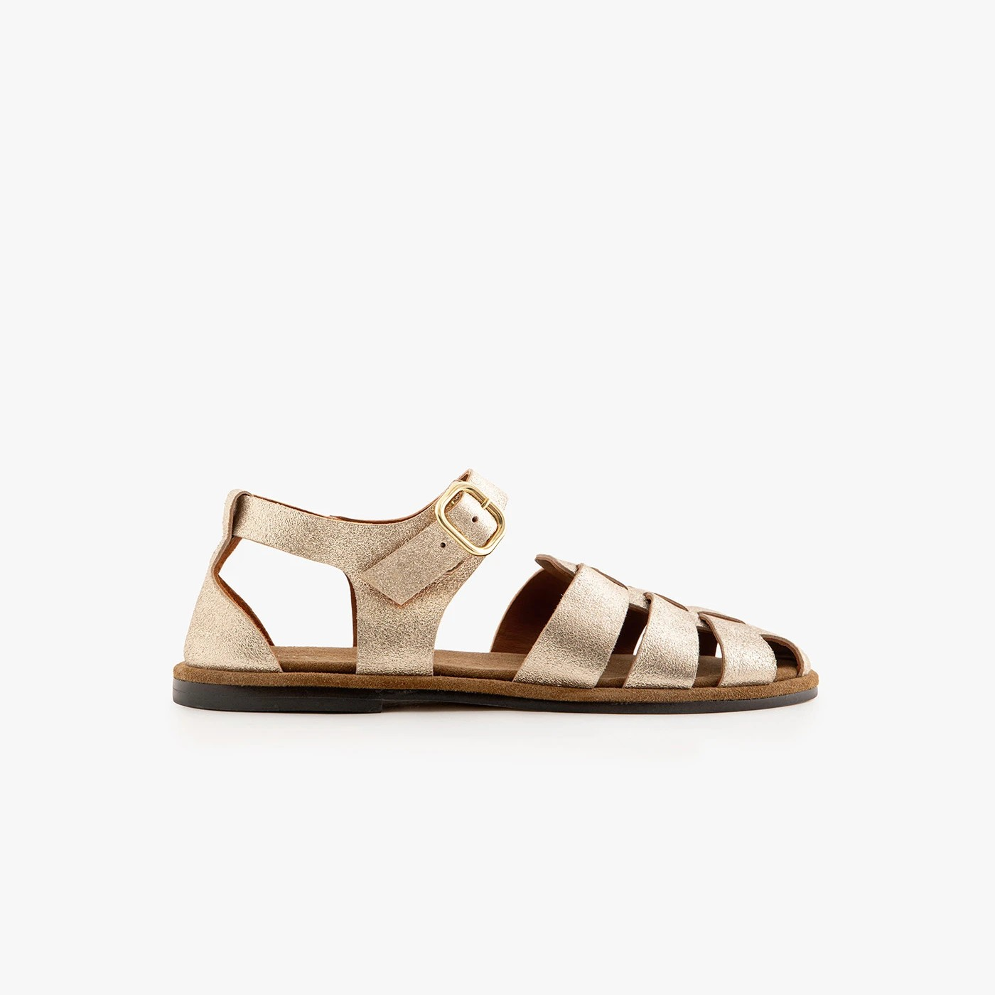 JENNY - CUIR PAILLETÉ DORÉ CLAIR