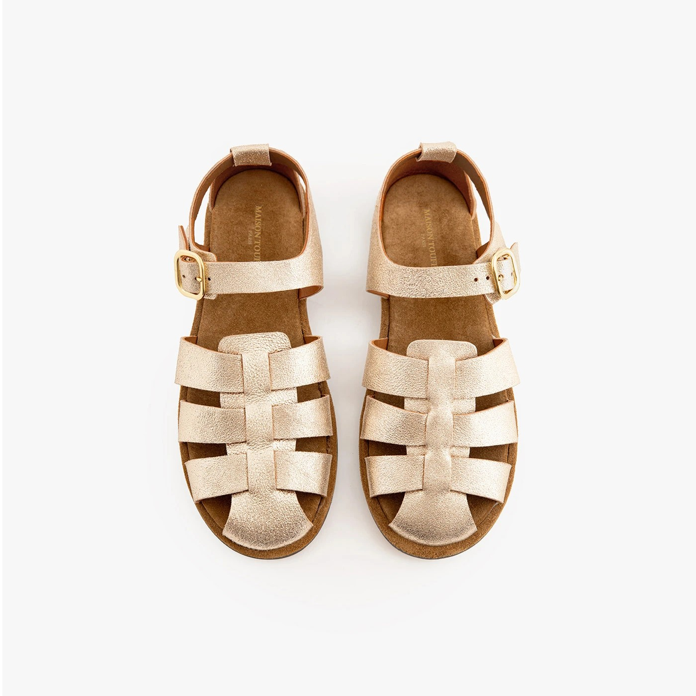 JENNY - CUIR PAILLETÉ DORÉ CLAIR