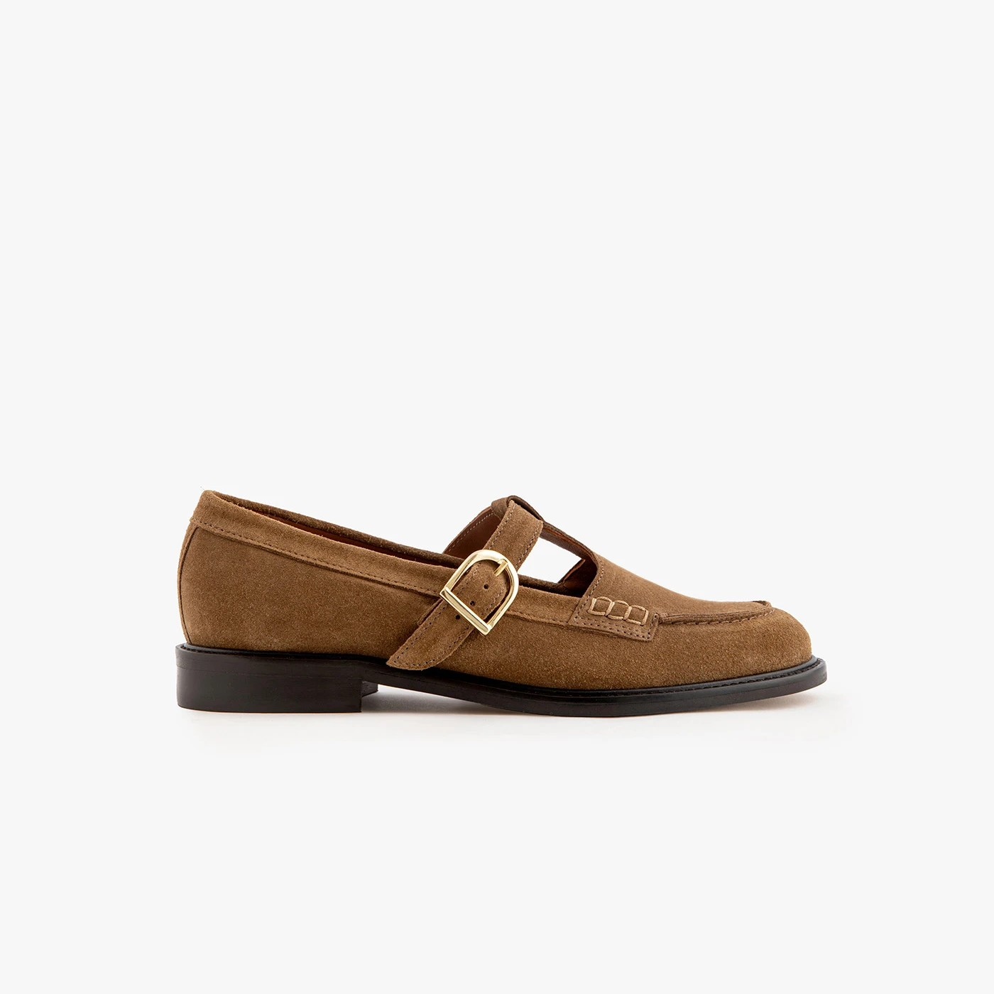 ANNE - CUIR VELOURS CAMEL