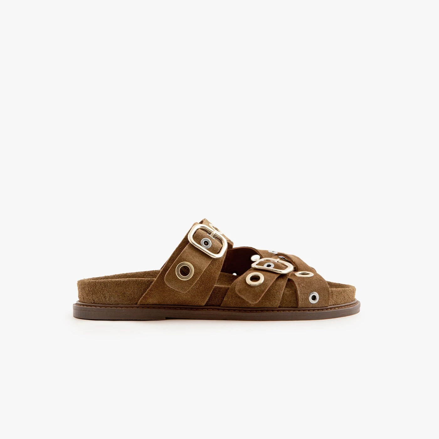 KARINE RIVETS - CUIR VELOURS CAMEL