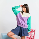 Sweat Max - Vert/Mauve