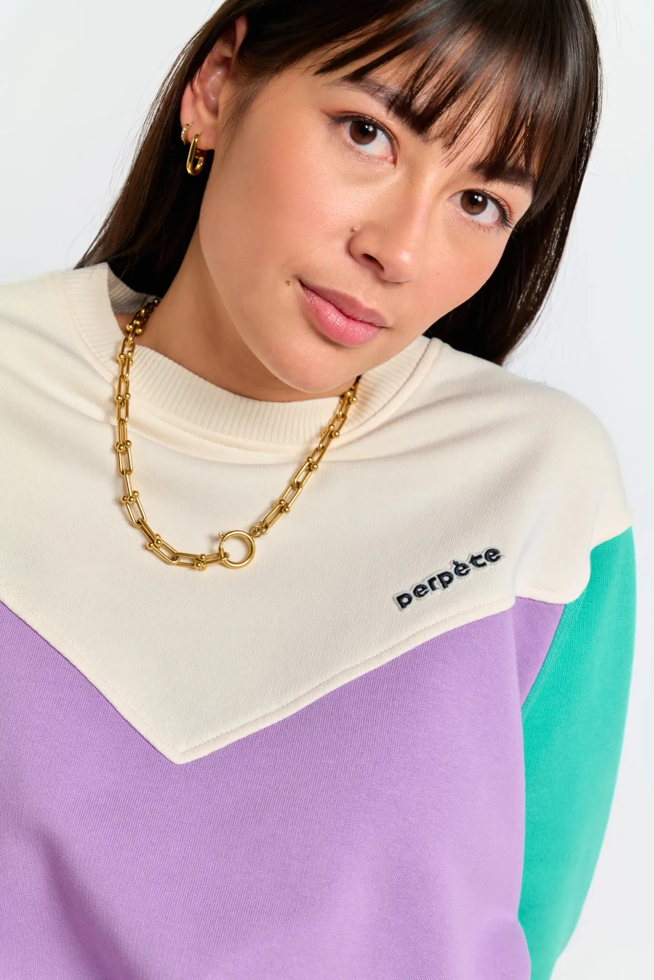 Sweat Max - Vert/Mauve