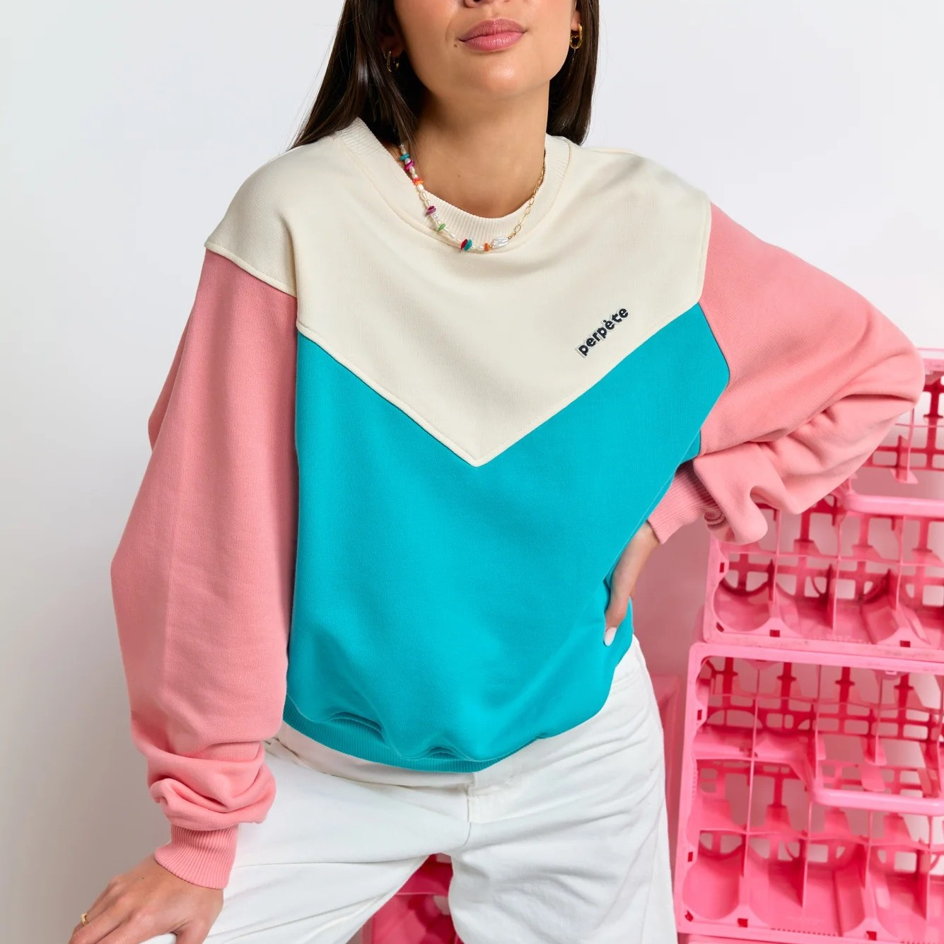 Sweat Max - Rose/Turquoise