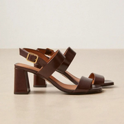 Sandales n°624 - Cuir - Marron chocolat