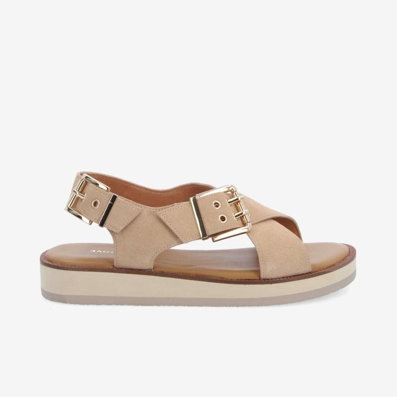 SIGUI CROSS SANDAL W LIGHT BEIGE