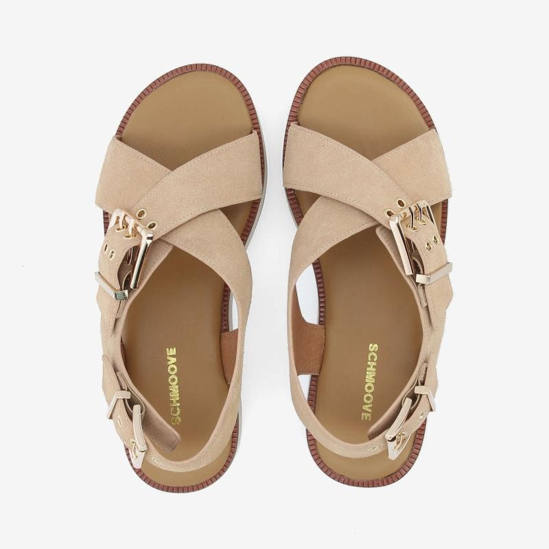 SIGUI CROSS SANDAL W LIGHT BEIGE
