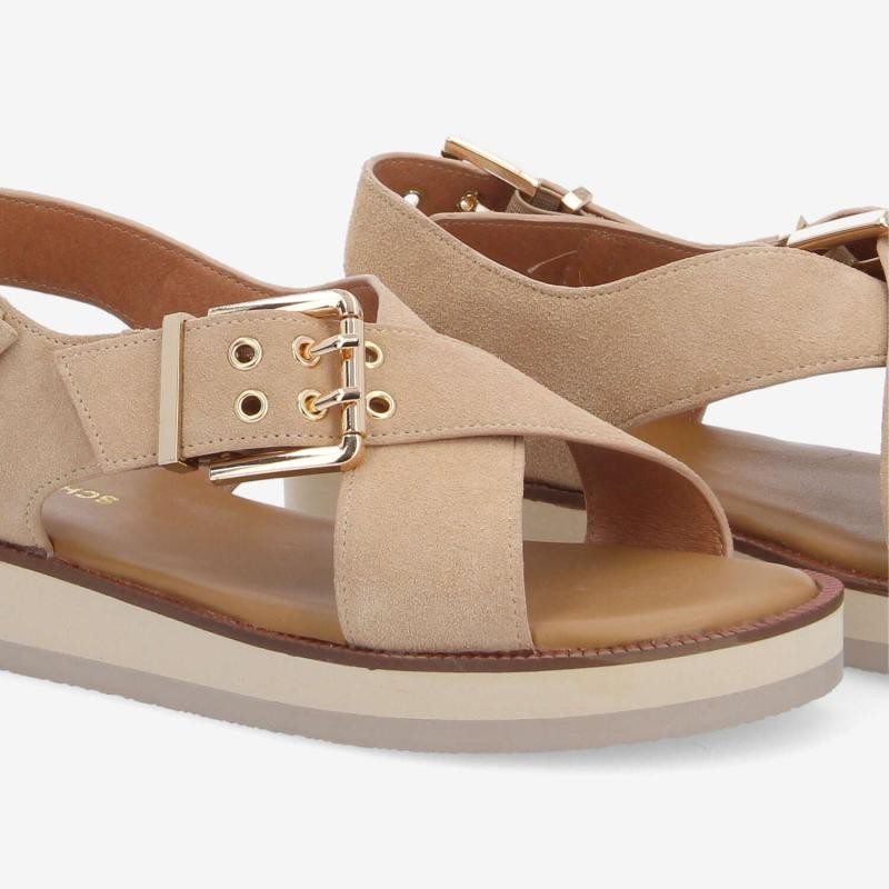 SIGUI CROSS SANDAL W LIGHT BEIGE