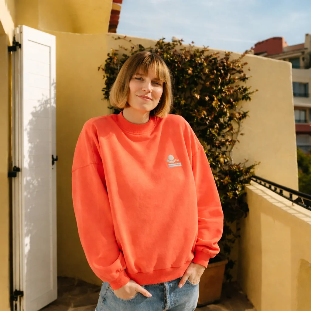 SWEAT WAVY ORANGE - FEMME