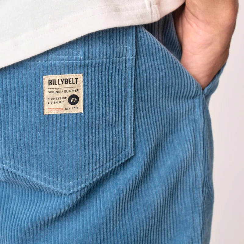 Short en velours - Bleu jean