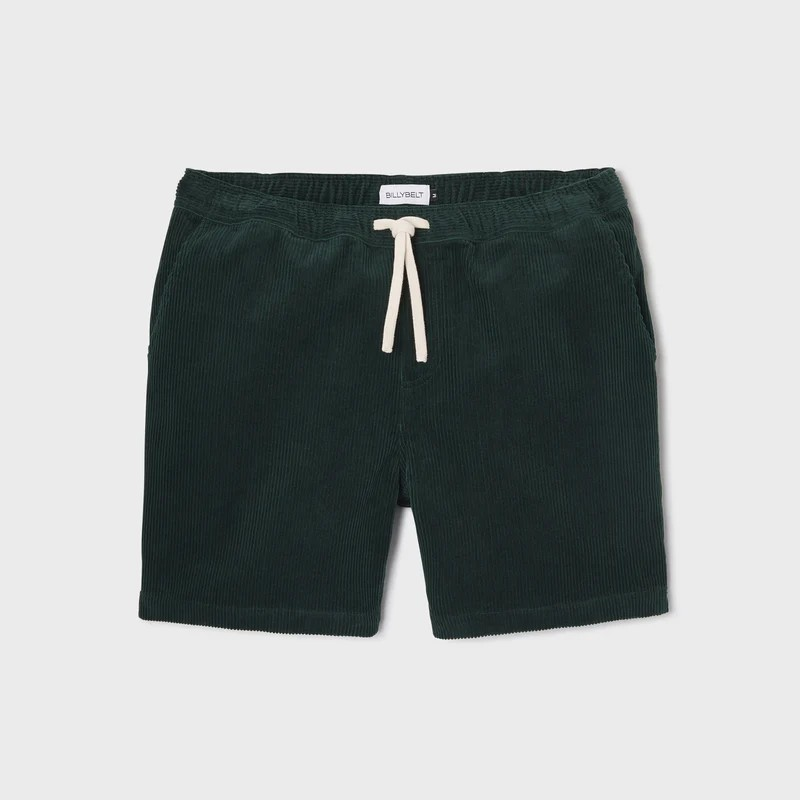 Short en velours - Vert foncé
