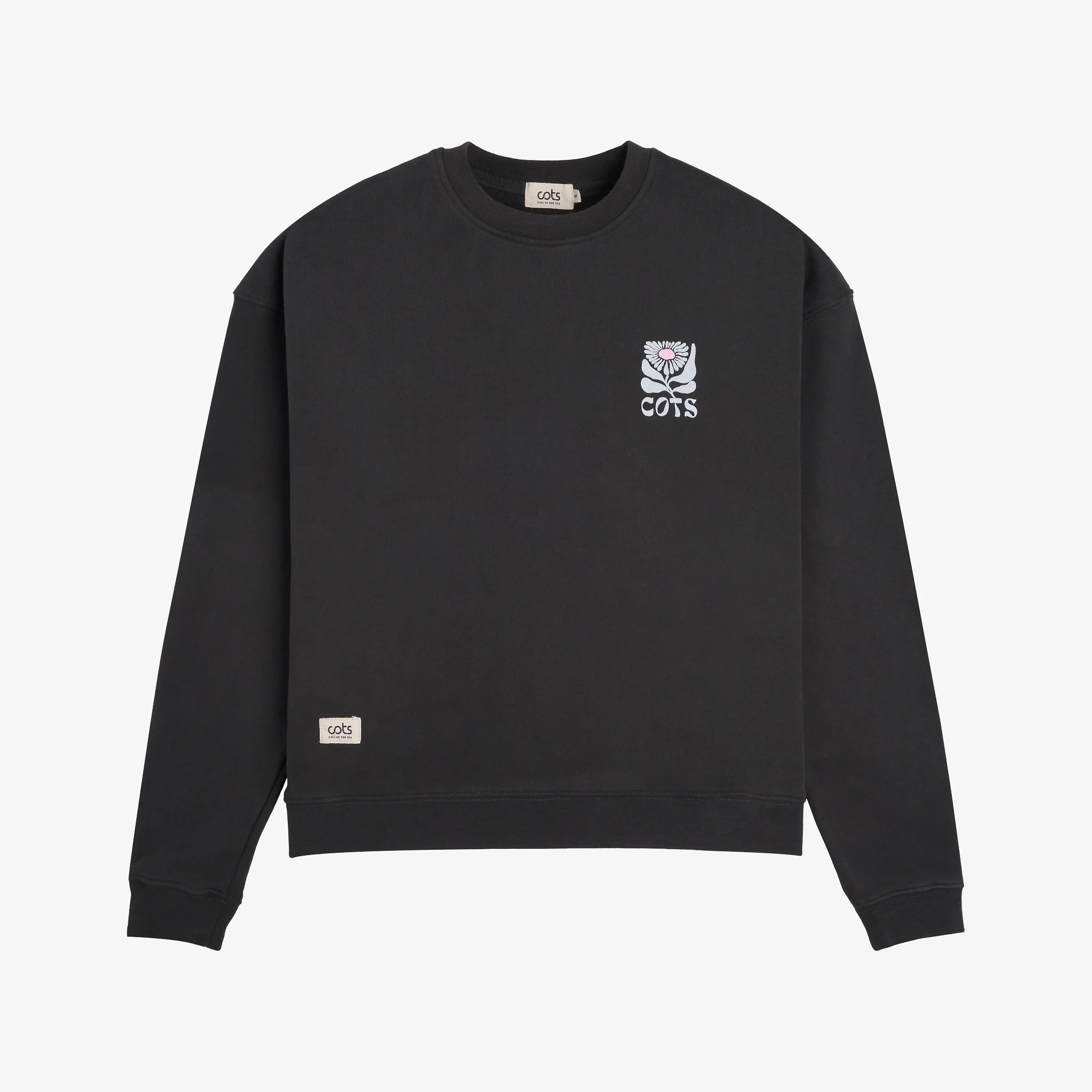Sweat - Flower Raglan Anthracite - Femme
