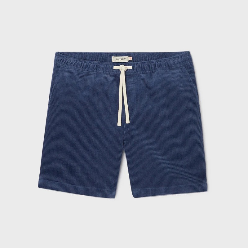 Short en velours - Bleu Marine