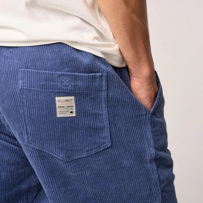 Short en velours - Bleu Marine