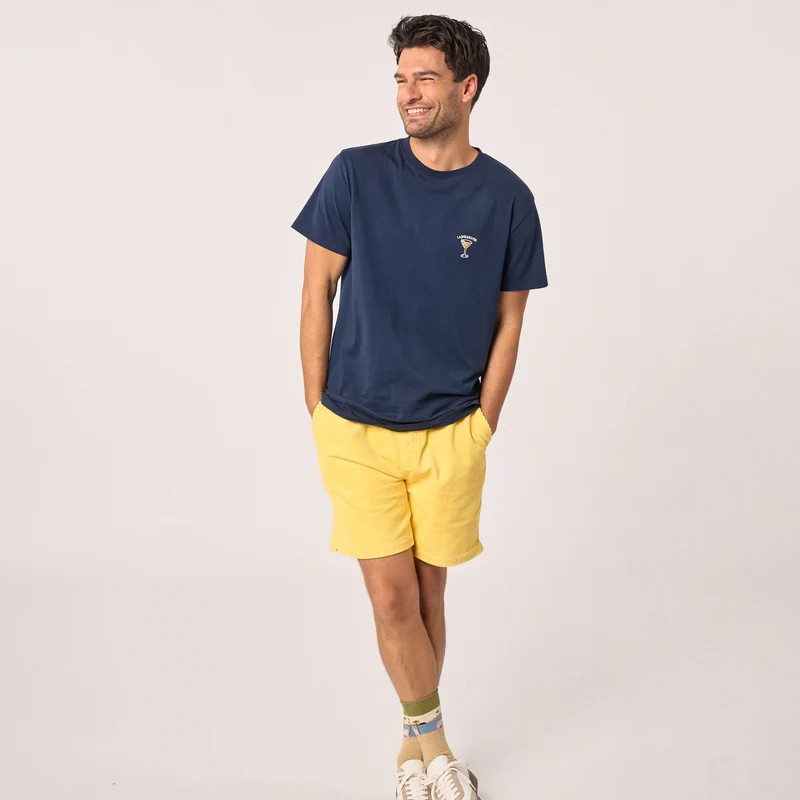 Short en velours - Jaune