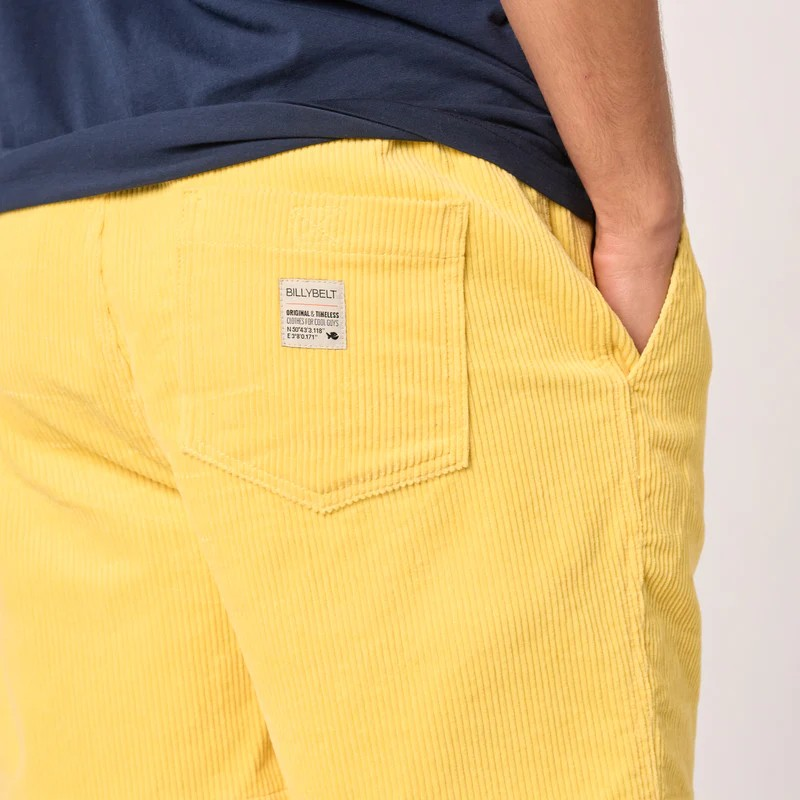 Short en velours - Jaune