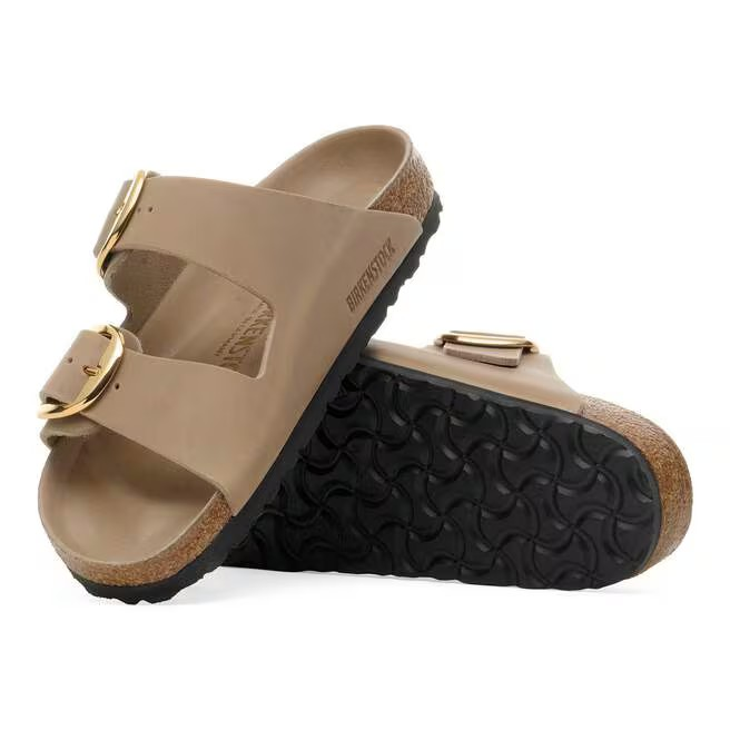 Arizona Big Buckle - Cuir huilé Tabacco Brown - Etroite