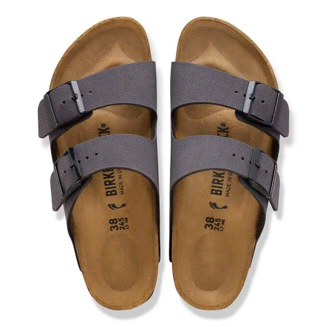 Arizona - Nubuk Velvet Gray/Black Buckles - Normale