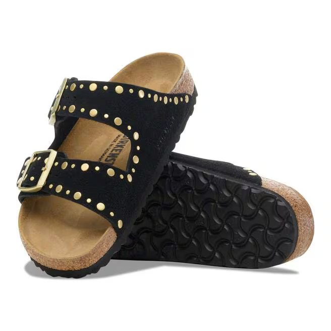 Arizona Rivet - Suede Black - Etroite