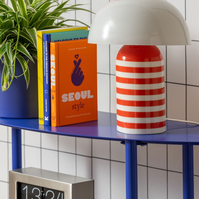 Lampe à poser - Rayado Retro bright orange w. white