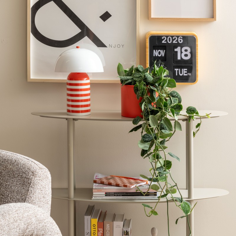 Lampe à poser - Rayado Retro bright orange w. white