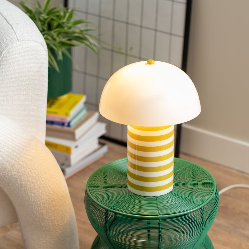 Lampe à poser - Rayado Retro citrine yellow w. white