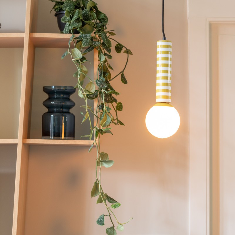 Suspension - Rayado Retro citrine yellow w. white