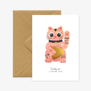 Carte de voeux - Lucky Cat