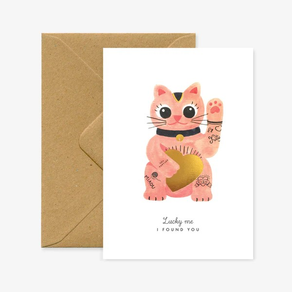 Carte de voeux - Lucky Cat
