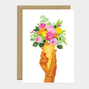 Carte de voeux - Thanks Ice cream flowers