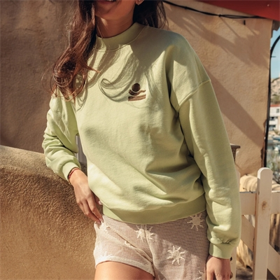 SWEAT WAVY VERT EAU - FEMME