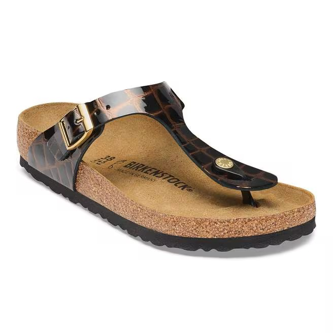 Gizeh - Cuir naturel Emboss Animal Black - Etroite