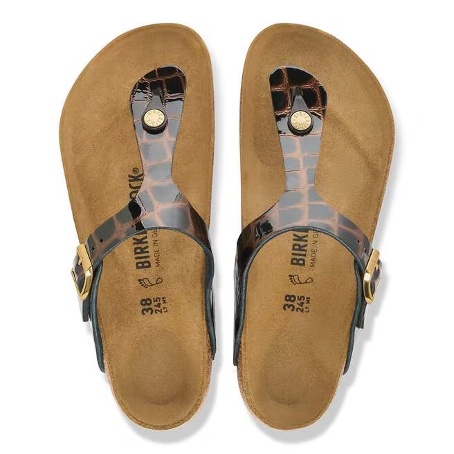 Gizeh - Cuir naturel Emboss Animal Black - Etroite