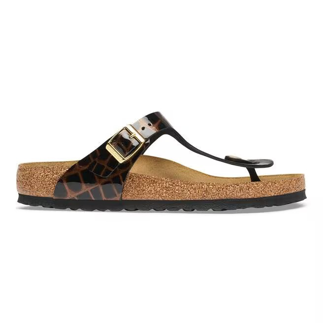 Gizeh - Cuir naturel Emboss Animal Black - Etroite