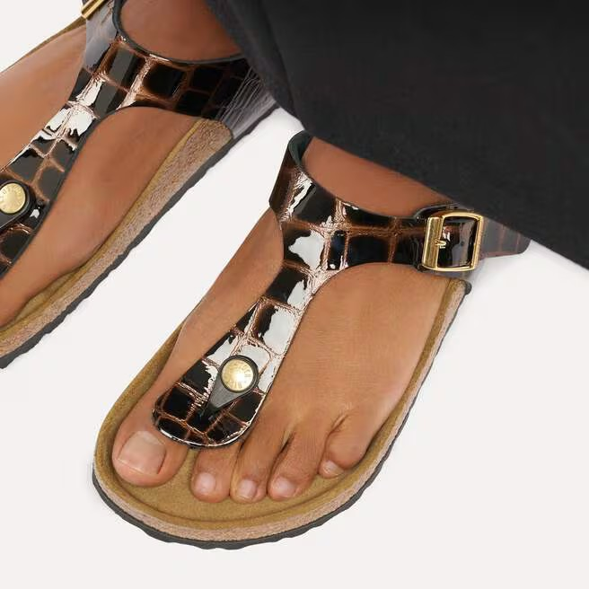 Gizeh - Cuir naturel Emboss Animal Black - Etroite