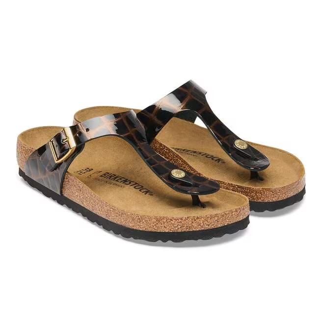 Gizeh - Cuir naturel Emboss Animal Black - Etroite