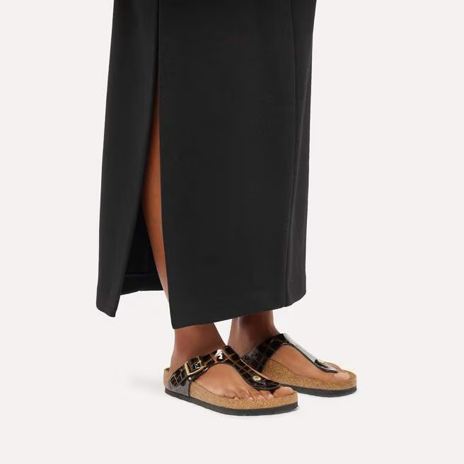 Gizeh - Cuir naturel Emboss Animal Black - Etroite