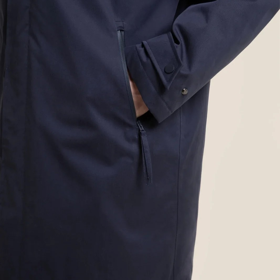Reuilly - Veste longue imperméable - Indigo