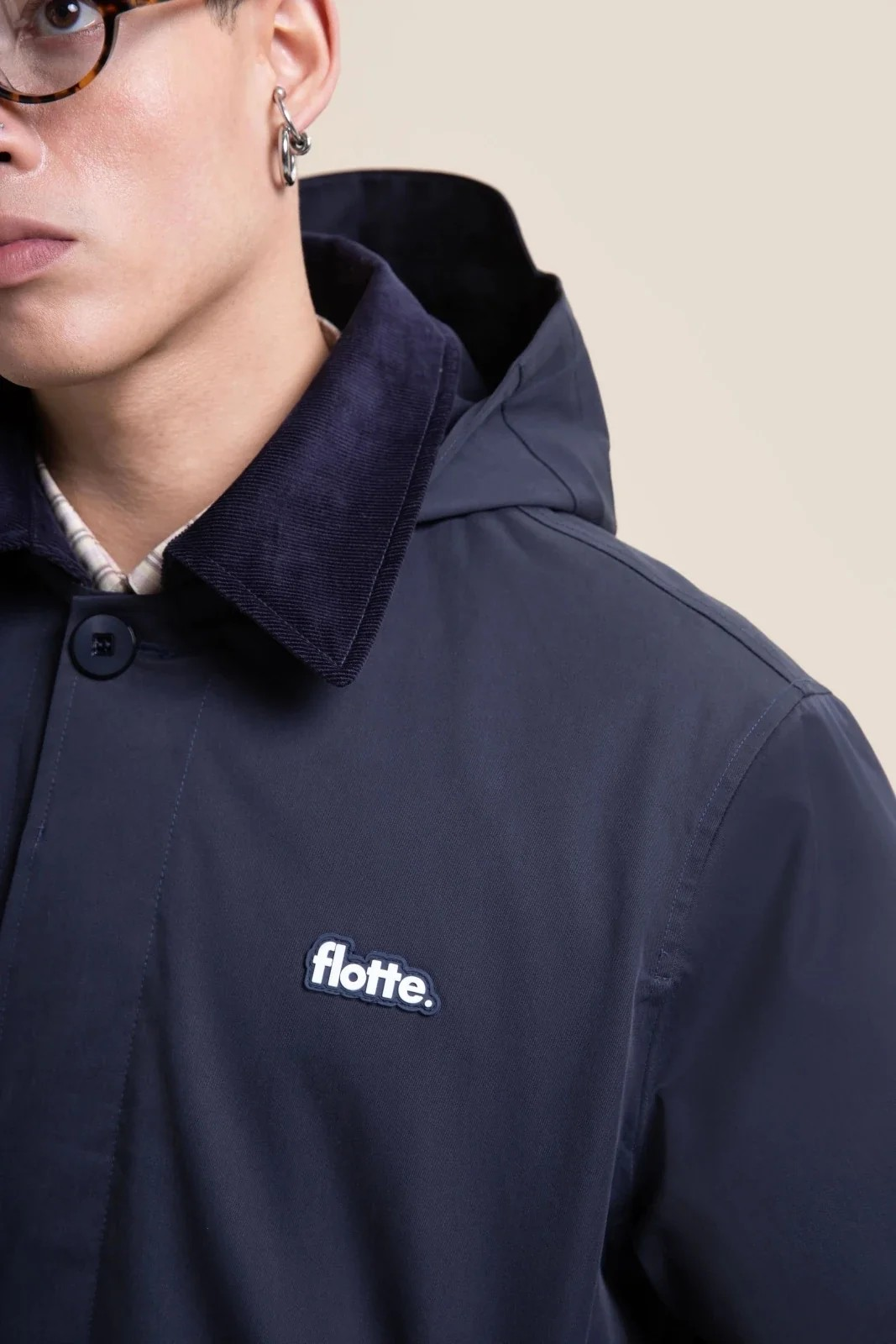 Reuilly - Veste longue imperméable - Indigo