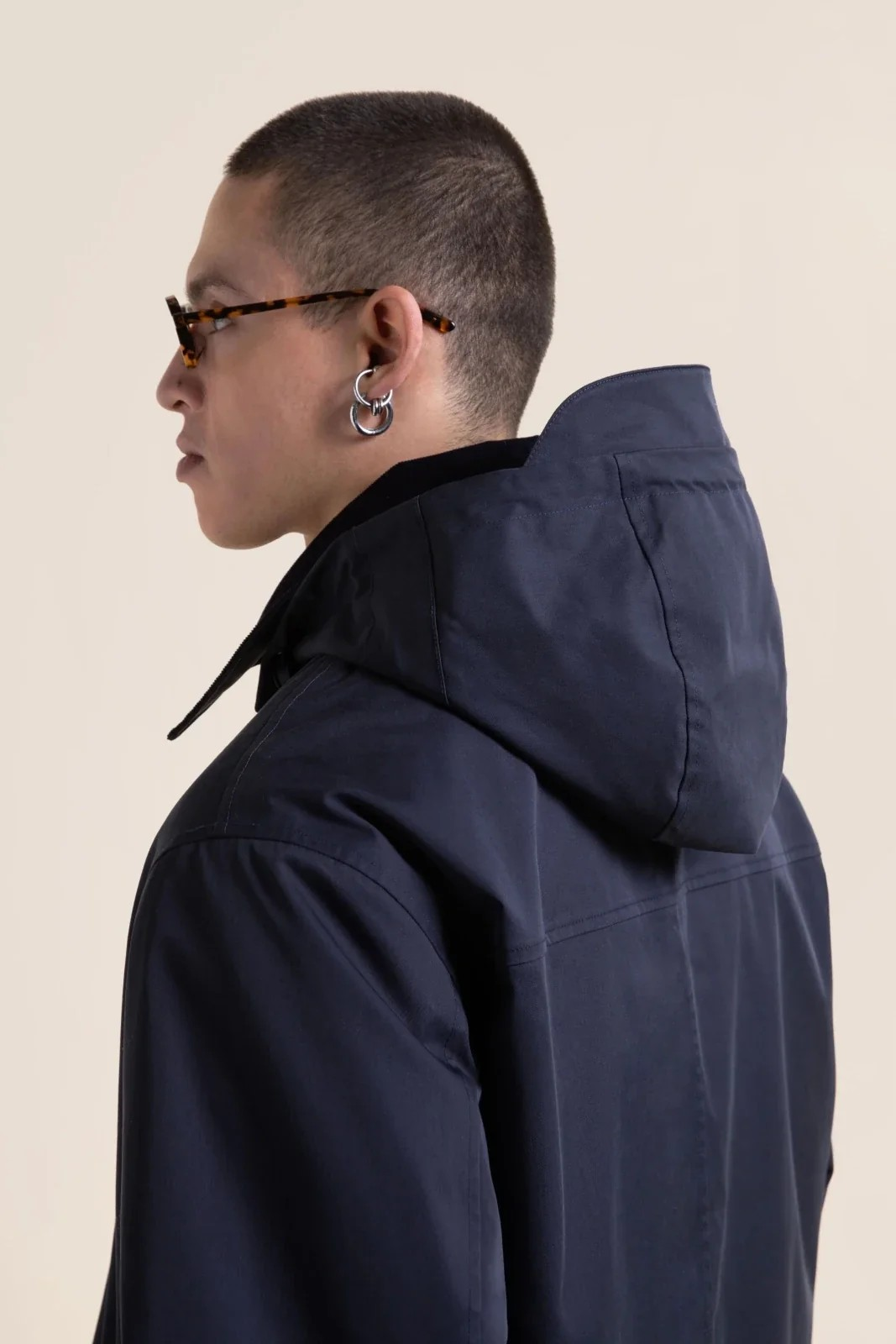 Reuilly - Veste longue imperméable - Indigo