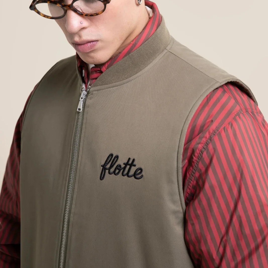Turot - Gilet sans manche sherpa - Kaki