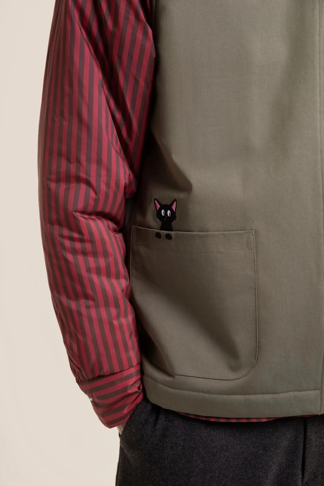 Turot - Gilet sans manche sherpa - Kaki