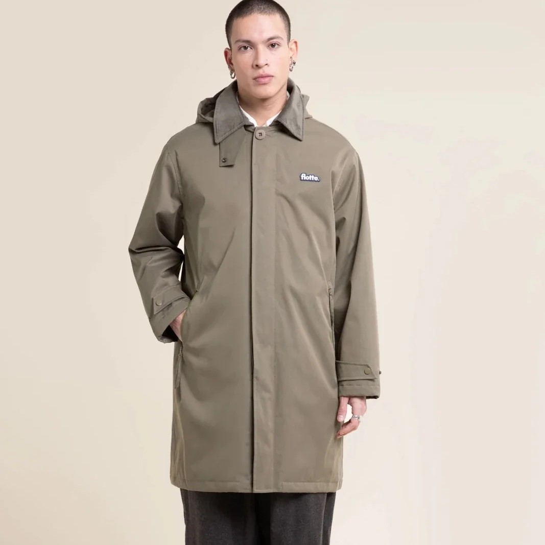 Reuilly - Veste longue imperméable - Kaki