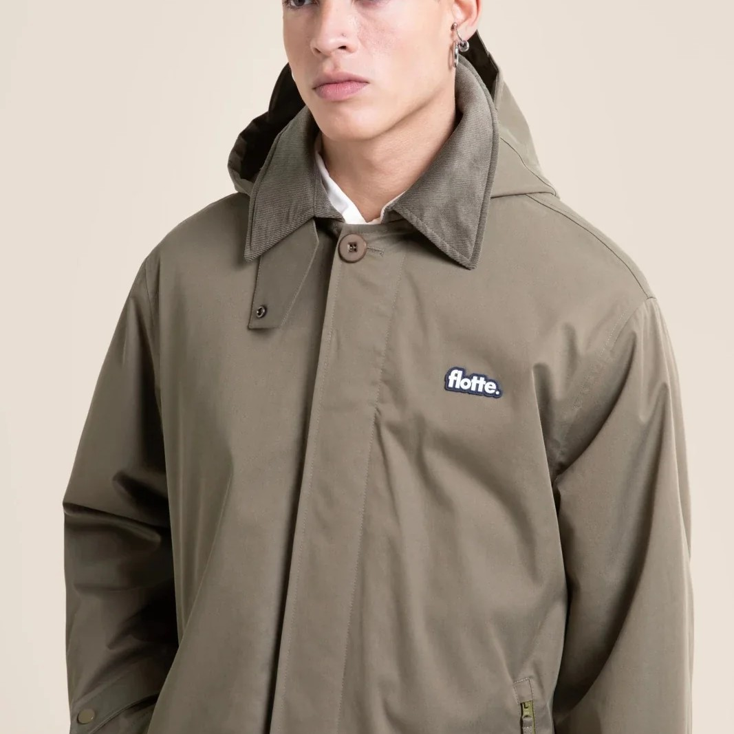 Reuilly - Veste longue imperméable - Kaki