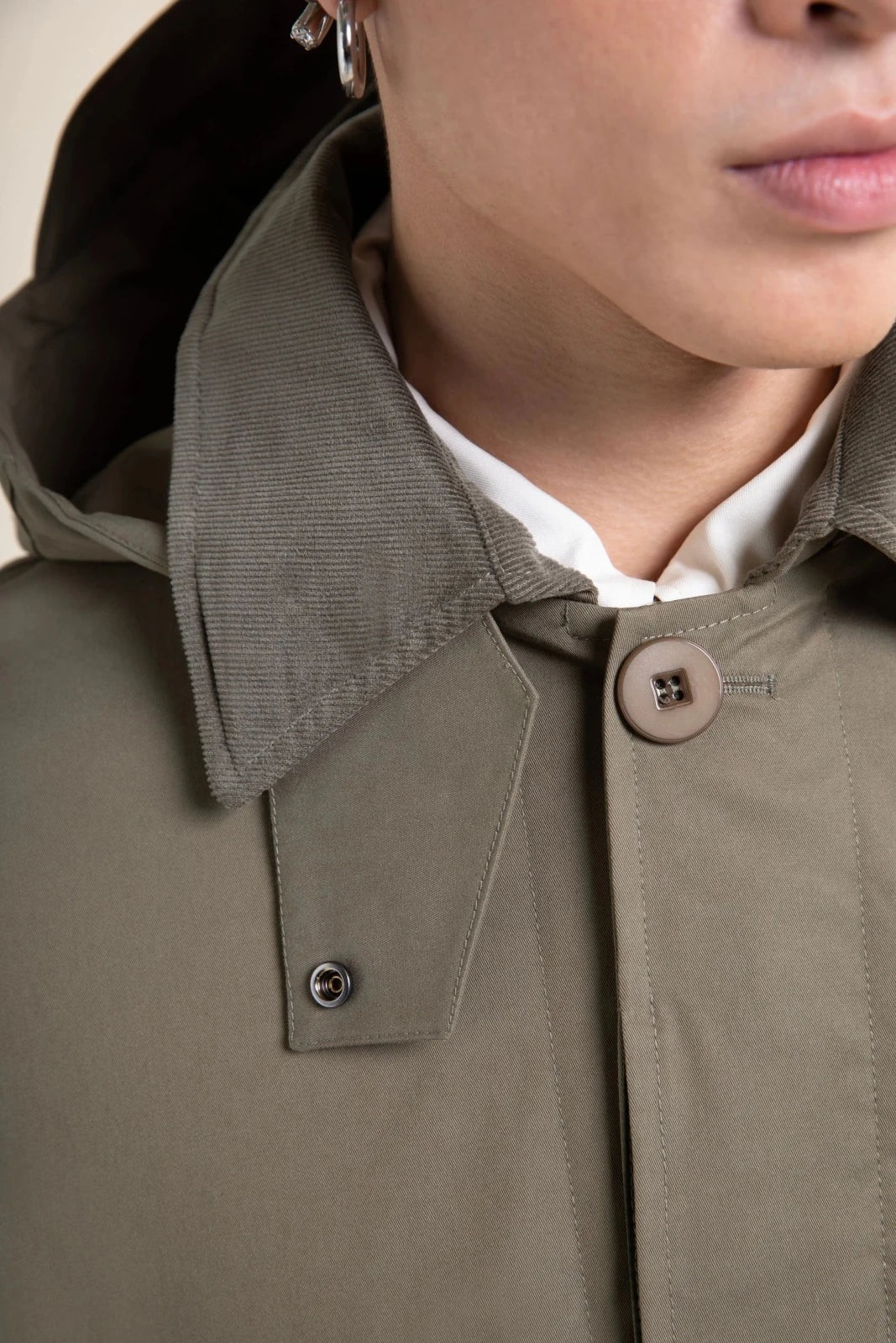 Reuilly - Veste longue imperméable - Kaki