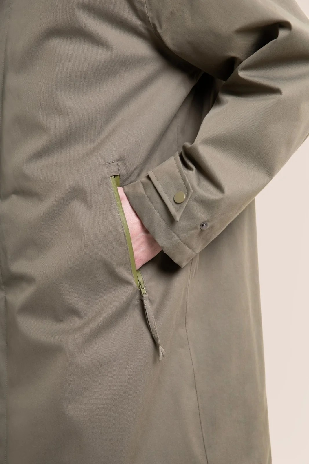 Reuilly - Veste longue imperméable - Kaki